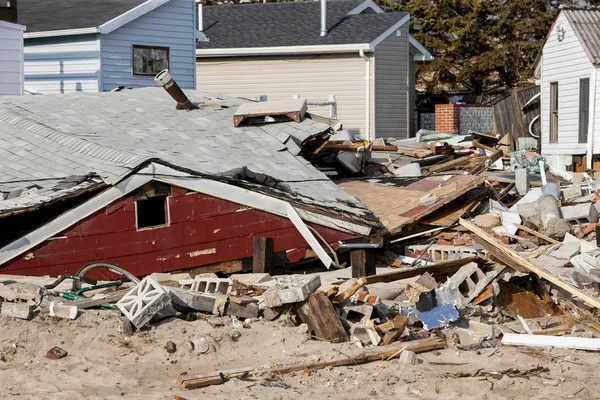 Huragan Sandy zniszczenia Breezy Point — Zdjęcie stockowe