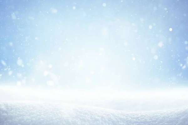 winter nature snowfall background with copy space
