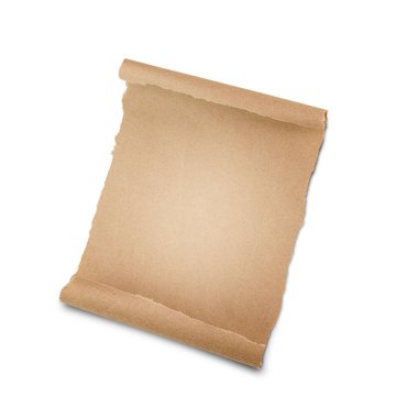 İzole edilmiş beyaz arkaplan üzerine el işi kağıt