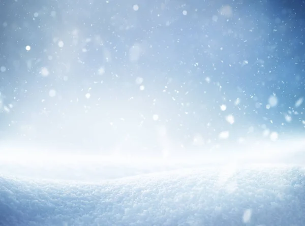 snowdrift and snowfall, winter background with copy space