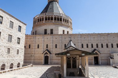 NAZARETH, ISRAEL - CIRCA MAYIS 2018: Nasıra 'daki Annunciation Bazilikası Mayıs 2018.
