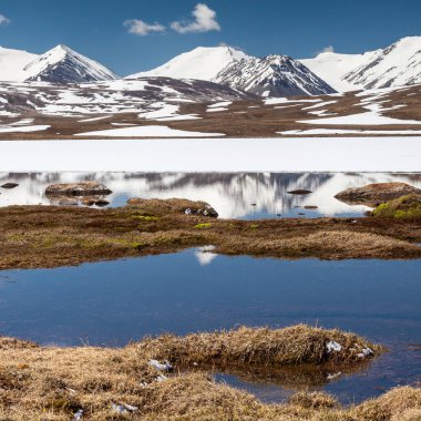 Kırgızistan 'ın Issyk Kul Bölgesinde Barskoon (Arabel) Syrts
