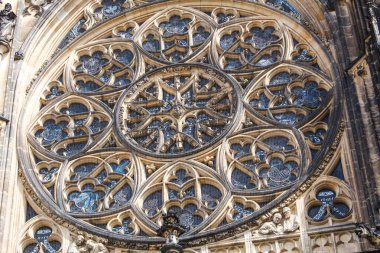 PRAG, CZECH Cumhuriyet - CIRCA MAYIS 2017: The Metropolitan Cathedral of Saints Vitus 'un görüntüsü Mayıs 2017' de Prag 'da.