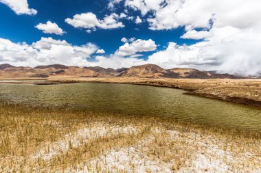 Tacikistan, Pamir 'deki Rangkul Gölü' nün güzel manzarası