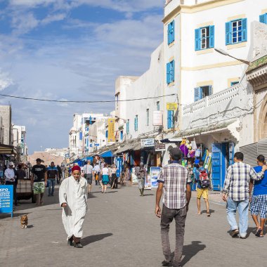 ESSAOUIRA, MOROCCO - CIRCA EPTEMBER 2014: Essaouira kasabası, Eylül 2014, Essaouira.