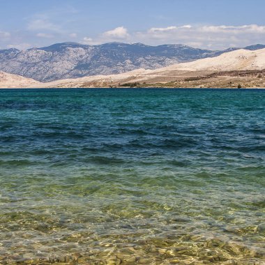 Pag 'in Hırvatistan' daki görüşü Temmuz 2012 'de Pag' da.