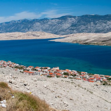 Pag 'in Hırvatistan' daki görüşü Temmuz 2012 'de Pag' da.