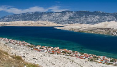 Pag 'in Hırvatistan' daki görüşü Temmuz 2012 'de Pag' da.