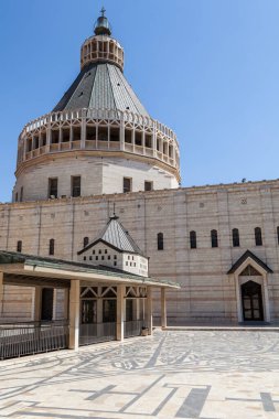 NAZARETH, ISRAEL - CIRCA MAYIS 2018: Nasıra 'daki Annunciation Bazilikası Mayıs 2018.