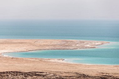 İsrail 'deki Ölü Deniz' in güzel manzarası.