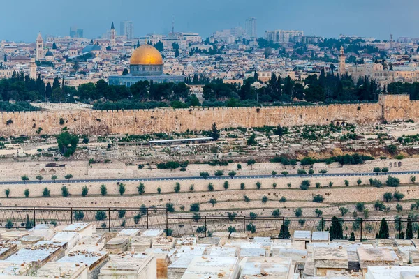 Jerusalem Israel Circa Maj 2018 Wspaniała Panorama Miasta Jerozolima Około — Zdjęcie stockowe