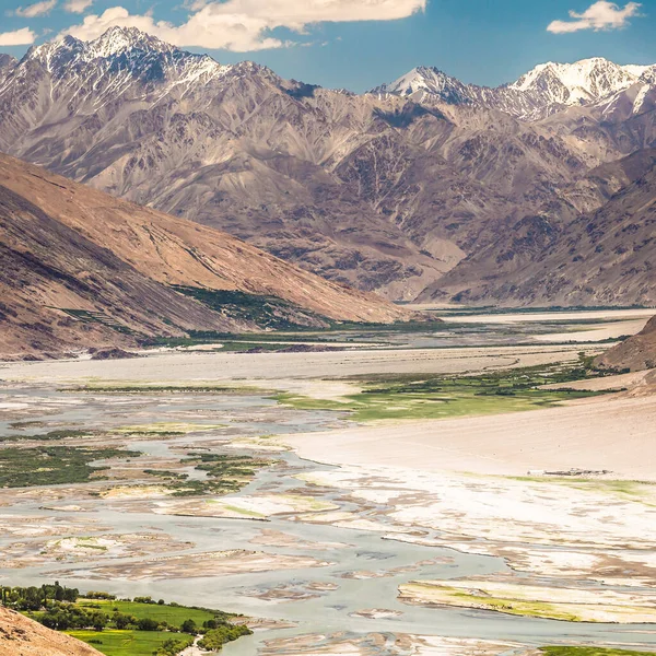 パミール川 アフガニスタン川 パンジ川の美しい景色 — ストック写真