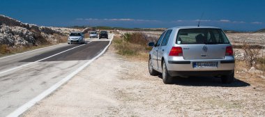 Pag 'in Hırvatistan' daki görüşü Temmuz 2012 'de Pag' da.