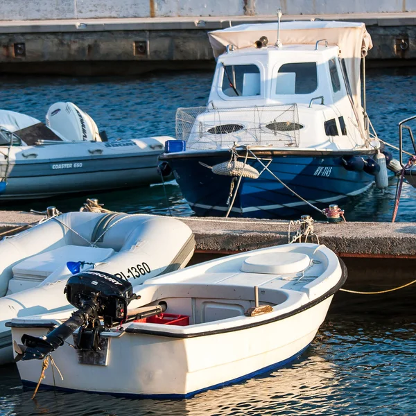 Motorboot Hafen Dorf Sveta Nedilja Auf Der Insel Hvar September — Stockfoto
