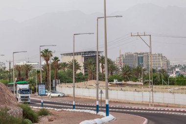 EILAT, ISRAEL - CIRCA MAYIS 2018: Eilat 'ın İsrail' deki güzel manzarası yaklaşık Mayıs 2018 'de Eilat' ta.