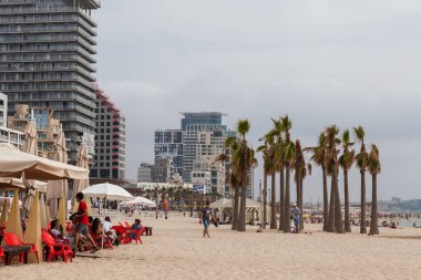 TEL AVIV, ISRAEL - CIRCA MAYIS 2018: İsrail 'deki Tel Aviv' in güzel manzarası Mayıs 2018 civarında Tel Aviv 'de.