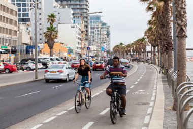 TEL AVIV, ISRAEL - CIRCA MAYIS 2018: İsrail 'deki Tel Aviv' in güzel manzarası Mayıs 2018 civarında Tel Aviv 'de.