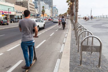 TEL AVIV, ISRAEL - CIRCA MAYIS 2018: İsrail 'deki Tel Aviv' in güzel manzarası Mayıs 2018 civarında Tel Aviv 'de.