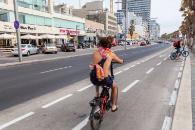 TEL AVIV, ISRAEL - CIRCA MAYIS 2018: İsrail 'deki Tel Aviv' in güzel manzarası Mayıs 2018 civarında Tel Aviv 'de.