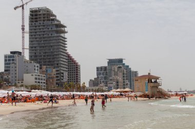 TEL AVIV, ISRAEL - CIRCA MAYIS 2018: İsrail 'deki Tel Aviv' in güzel manzarası Mayıs 2018 civarında Tel Aviv 'de.
