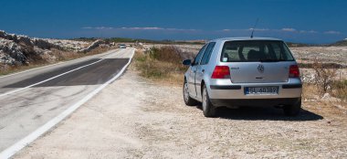 Pag 'in Hırvatistan' daki görüşü Temmuz 2012 'de Pag' da.