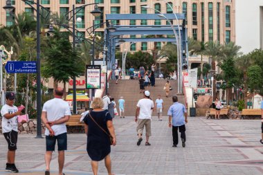 EILAT, ISRAEL - CIRCA MAYIS 2018: Eilat 'ın İsrail' deki güzel manzarası yaklaşık Mayıs 2018 'de Eilat' ta.
