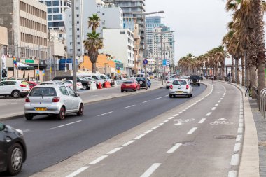 TEL AVIV, ISRAEL - CIRCA MAYIS 2018: İsrail 'deki Tel Aviv' in güzel manzarası Mayıs 2018 civarında Tel Aviv 'de.