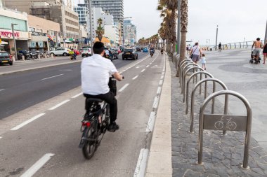 TEL AVIV, ISRAEL - CIRCA MAYIS 2018: İsrail 'deki Tel Aviv' in güzel manzarası Mayıs 2018 civarında Tel Aviv 'de.