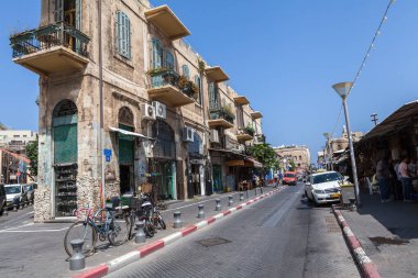 TEL AVIV, ISRAEL - CIRCA MAYIS 2018: İsrail 'deki Tel Aviv Eski Jaffa' nın güzel manzarası Mayıs 2018 civarında Tel Aviv 'de.