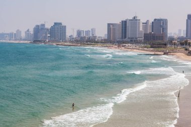 TEL AVIV, ISRAEL - CIRCA MAYIS 2018: İsrail 'deki Tel Aviv' in güzel manzarası Mayıs 2018 civarında Tel Aviv 'de.
