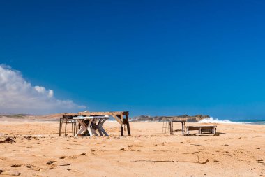 OUALIDIA, MOROCCO - CIRCA EPTEMBER 2014: Oualidia 'nın Eylül 2014' te Oualidia 'da görülmesi.