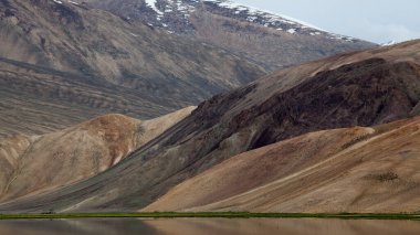 Tacikistan 'da Pamir' de Bulunkul Gölü 'nün güzel manzarası