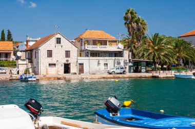  Hırvatistan 'ın Hvar adasında yer alan küçük bir kasaba olan Stari Grad, Ağustos 2016' da Stari Grad 'da görülüyor..