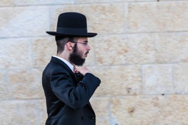 JERUSALEM, ISRAEL - CIRCA MAYIS 2018: Kudüs 'teki Batı Duvarı manzarası, İsrail yaklaşık Mayıs 2018' de Kudüs 'te.