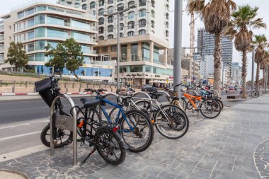 TEL AVIV, ISRAEL - CIRCA MAYIS 2018: İsrail 'deki Tel Aviv' in güzel manzarası Mayıs 2018 civarında Tel Aviv 'de.