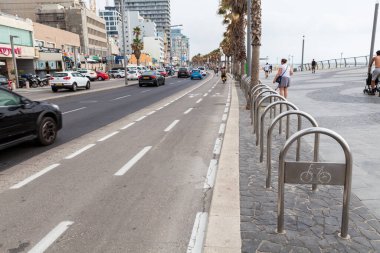 TEL AVIV, ISRAEL - CIRCA MAYIS 2018: İsrail 'deki Tel Aviv' in güzel manzarası Mayıs 2018 civarında Tel Aviv 'de.