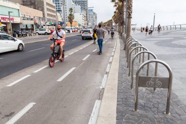 TEL AVIV, ISRAEL - CIRCA MAYIS 2018: İsrail 'deki Tel Aviv' in güzel manzarası Mayıs 2018 civarında Tel Aviv 'de.