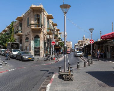 TEL AVIV, ISRAEL - CIRCA MAYIS 2018: İsrail 'deki Tel Aviv Eski Jaffa' nın güzel manzarası Mayıs 2018 civarında Tel Aviv 'de.