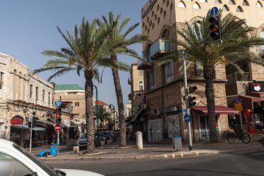 TEL AVIV, ISRAEL - CIRCA MAYIS 2018: İsrail 'deki Tel Aviv Eski Jaffa' nın güzel manzarası Mayıs 2018 civarında Tel Aviv 'de.