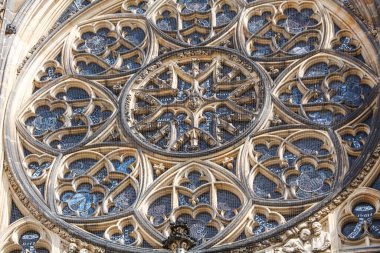PRAG, CZECH Cumhuriyet - CIRCA MAYIS 2017: The Metropolitan Cathedral of Saints Vitus 'un görüntüsü Mayıs 2017' de Prag 'da.