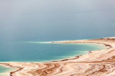 İsrail 'deki Ölü Deniz' in güzel manzarası.