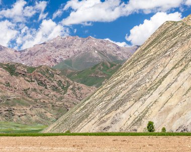 Kırgızistan 'da Kazarman yakınlarında güzel dağlar