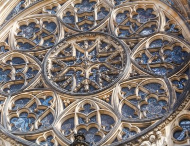 PRAG, CZECH Cumhuriyet - CIRCA MAYIS 2017: The Metropolitan Cathedral of Saints Vitus 'un görüntüsü Mayıs 2017' de Prag 'da.
