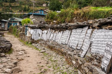CHAURIKHARKA, NEPAL - CIRCA ECTOBER 2013: Budist dininin Ekim 2013 'te Chaurikharka' da ortaya çıkan elementlerinden biridir..