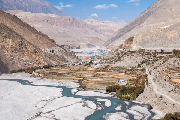 Kagbeni Nepal Circa Noviembre 2013 Vista Del Himalaya Rodeó Pueblo — Foto de Stock