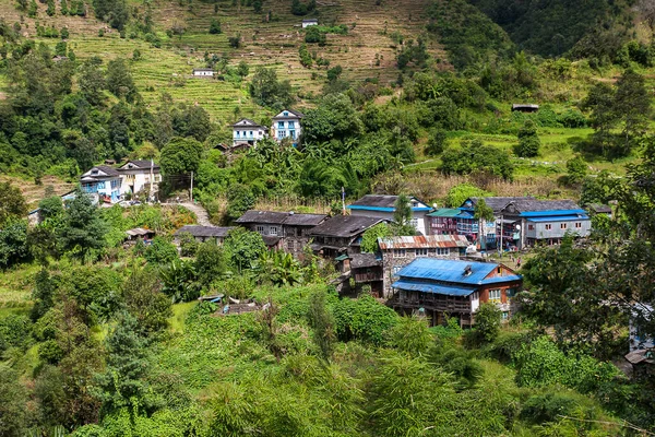 Kharikhola Nepal Circa October 2013 Nepáli Falu Elveszett Himalája Csúcsai — Stock Fotó