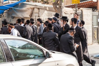 JERUSALEM, ISRAEL - CIRCA MAYIS 2018: Kudüs sokaklarının görünümü