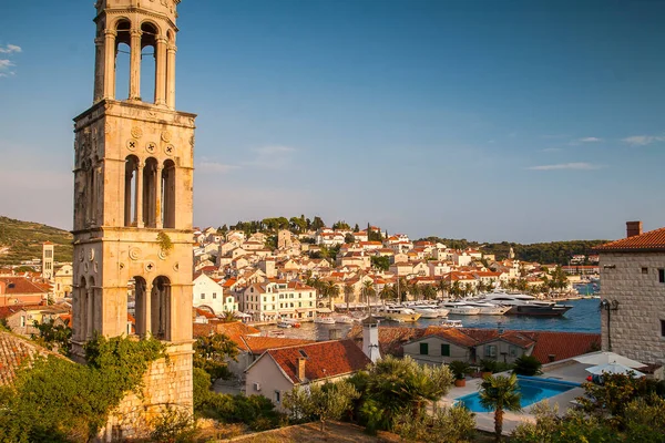 Hermosa Vista Ciudad Hvar Isla Hvar Croacia Alrededor Septiembre 2016 — Foto de Stock