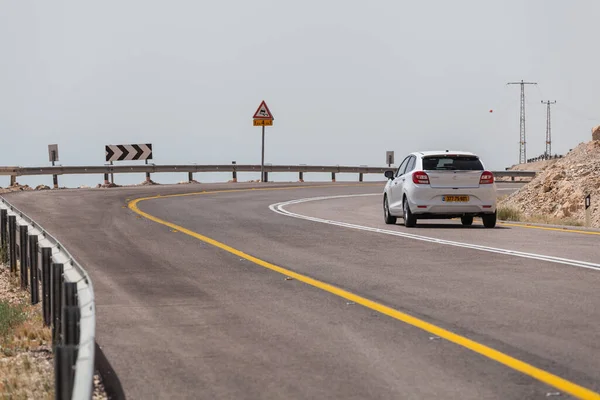 Nagev Israel Circa Mayo 2018 Vista Carretera Través Del Desierto — Foto de Stock