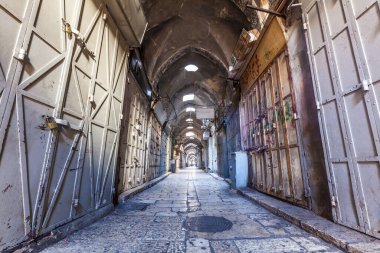 JERUSALEM, ISRAEL - CIRCA MAYIS 2018: Mayıs 2018 sıralarında Kudüs Medine manzarası.